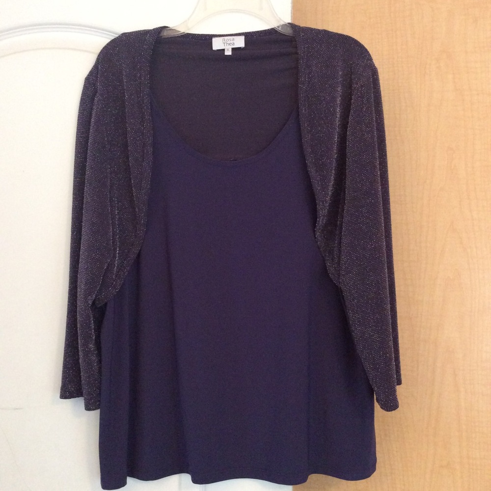 Purple/shimmery women Top Size XL(2/$20)